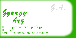 gyorgy arz business card